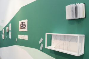 Flip Out: Artists' Sketchbooks, installation view,
photo by Voltagge