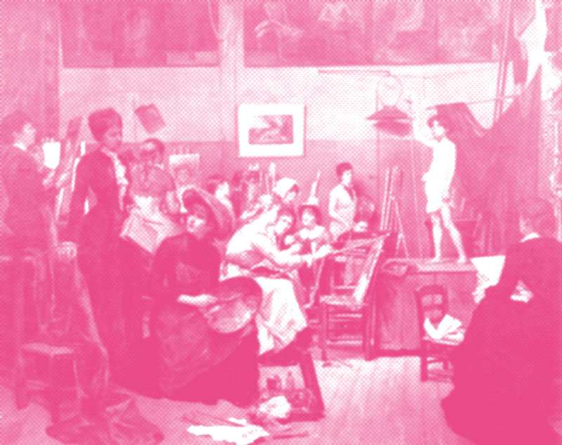 In_the_Studio_by_Marie_Bashkirtseff_(1881)-pink-halftone